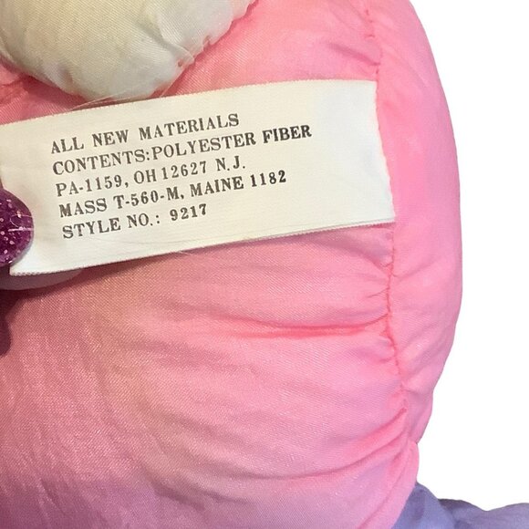 Vtg 1990 Prestige Toy Nylon Easter Bunny Rabbit Plush Stuffed Animal 9"x9" Toy - Picture 5 of 7